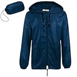 COOFANDY Golf Rain Jackets for Men Waterproof Breathable Packable Rain Shell Men