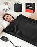 EHINI Infrared Sauna Blanket - Portable Far Infrared Sauna for Home Relaxation and Detoxification- PU Sauna Blanket - Infrared Blanket Sauna with 77–176 °F Temp Range