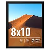 LaVie Home 8x10 Picture Frame for Wall Display, 8x10 Black Picture Frame with HD Plexiglas, 8 x 10 Poster Frame 1 Pack, Display Frame for Vertical or Horizontal, Classic Collection
