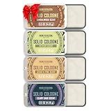 Viking Revolution 4 Pack Mens Solid Colognes 0.5 Oz - Men Solid Perfume with Cedar Wood, Clary Sage, Vetiver, Sandalwood Cologne for Mens - Travel Cologne Wax Gifts for Men