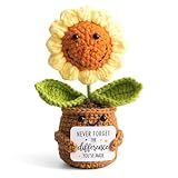 Thank You Gift - Emotional Sunflower Support Crochet - Never Forget The Difference You Make Gifts for Mothers Day Birthday - Retirement Appreciation Gifts for Coworkers Boss Mom Teacher Mentor Nurse