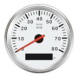 Geloo 85mm Boat Tachometer Gauge 0-8000 RPM Tachometer for Outboard Engine