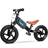 RIDYEE Toddler Balance Bike 2 Year Old, Kids Balance Bike for 2 to 5 Year with Tool-Free Adjustment, Limited Steering, Footrest, Custom Name Plate with Stickers, Gift Bike for 2-3 Boys, Green