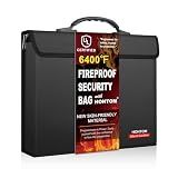Hontom 6400℉ Fireproof Document Bag with 2 Pockets
