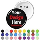 Custom Pin Design Your Own Text Name Photo Logo Personalized Black Pinback Buttons Custom Gag Funny Gifts 2 inch