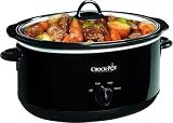 Crock-Pot 8-Quart Manual Slow Cooker, XL Family Size Serves 10+ People, Removable Stoneware with Warming Setting, Dishwasher Safe for Easy Cleanup, Black