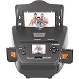 DigitPro Film & Photo Scanner with 2.4" LCD Screen, Converts 35mm/135 Slides & Negatives Film, Photo, Business Card to Digital Images, 4GB SD Card Included, Grey