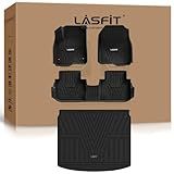 LASFIT Floor Mats and Cargo Liner for Honda CR-V 2023 2024 2025 2026 (Include Hybrid Models), All Weather TPE Car Trunk Mat (Upper Position), 1st & 2nd Row & Trunk Liner Full Set Black
