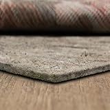 Mohawk Home 6' x 9' Non Slip Rug Pad Gripper 1/4 Thick Dual Surface Felt + Rubber Gripper - Safe for All Floors, Synthetic Fiber, Brown