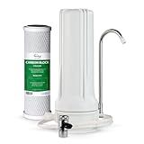 iSpring CKC1 Countertop Drinking Water Filtration System with Carbon Filter 2.5" x 10", White