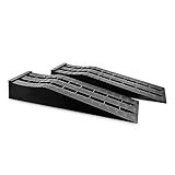 HOXWELL Portable Car Ramps for Oil Changes High Lift, Heavy Duty Low Profile Car Ramps for Jack Support, Vehicle Ramps for Garage, 31.5''x8.1''x4.9'', GVW 10000 LBS, 2PCS