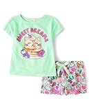 The Children's Place,Girls,Short Sleeve Top and Shorts 2 Piece Pajama Set,Sweet Dreams,X-Large