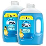 Dawn Ultra Original Dish Soap Refill Jug Large Size Original Blue Liquid Dishwashing Detergent, Powerful Dawn Dish Soap for Grease, 51.5oz (Pack of 2)