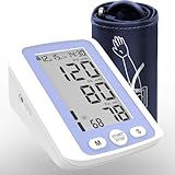 Automatic Upper Arm Blood Pressure Monitor for Home Use, Digital BP Machine with 9-17 inch Large BP Cuff, 2 User Mode, 2X500 Sets Memories,Purple