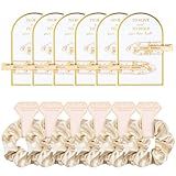 12 PCS Soft Silk Satin Hair Accessories - Scrunchies, Hair Clips for Bridal Shower Gifts, Wedding Favors for Women and Girls