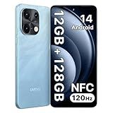 UMIDIGI Note 100 Phone, NFC Dual SIM Unlocked Phone,12(6+6) GB+128GB Expand 1TB Android 14 Phones,6.8''HD+120Hz Display,50MP Camera, 5000mAh+20W Fast Charge Cell Phones,Face ID+Fingerprint,GPS