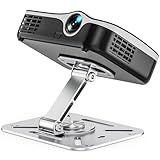 BAISHUN 3-in-1 Projector Stand – Desk, Wall and Ceiling Mount with 1/4-Inch Thread, Foldable, Easy Setup, Height Adjustable and 360-degree Rotation Compatible with Most Projectors for Home, Office