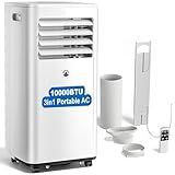 Portable Air Conditioners, 10,000 BTU Portable AC Unit for Room up to 450 Sq. Ft, 3 in 1 Small AC Unit with 24H Timer Smart Sleep Mode, Smart Stand up Air Conditioner for Bedroom Kitchen Garage