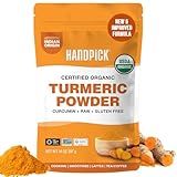 HANDPICK, Organic Turmeric Powder with Curcumin (397g/14oz) | Authentic Indian Origin | Gluten Free | Made from Turmeric Root