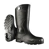 DUNLOP Chesapeake Rubber Boots Plain Toe for Men & Women – PVC - Waterproof - Lightweight Garden, Fishing & Rain Boots with Wide Calf – Black – Size 3–24