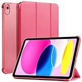 CoBak Case for iPad (A16) 11th Generation 11 Inch 2025, iPad 10th Generation 10.9 inch 2022, Slim Stand Protective Cover with Hard PC Translucent Back Shell Cover, Support Touch ID, Raspberry