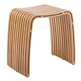 CWUINT Bamboo Shower Bench, Waterproof Non-Slip Bath Stool,Sturdy Stable