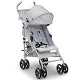 babyGap Classic Stroller - Lightweight Stroller with Recline, Compact Fold & Removable Parent Organizer - Made with Sustainable Materials, Grey Stripes