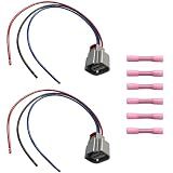 2PCS H13 9008 Headlight Connector Pigtail Wire Harness Compatible with Ford F-150 F150 2004-2019 Headlamp Socket Repair Kit