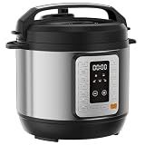 Sweetcrispy 16-in-1 Electric Pressure Cooker 6QT, 12-Preset Multi Cookers with Ceramic Pot, Slow Cook Rice Steamer Sauté Soup Yogurt Maker and More, Recipe Book