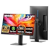 27 Inch Computer Monitor - Fast IPS 2K QHD 2560 x 1440 Desktop Monitor 100Hz FreeSync 100% sRGB TÜV Eye Care PC Gaming Screen Support Vesa Height/Tilt/Swivel/Pivot for Office Work (HDMI 2.0 & DP1.4)