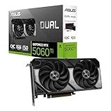 ASUS Dual NVIDIA GeForce RTX 5060 Ti 16GB GDDR7 OC Edition Graphics Card, (PCIe 5.0, DLSS 4, HDMI 2.1b, DisplayPort 2.1b, 2.5-Slot, Axial-tech Fan, 0dB Technology), 3 Year Warranty
