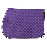Equitare Square Quilted Cotton Comfort English Saddle Pad - Purple
