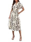 SEAFORM Women's Casual Long Dress V-Neck Retro Floral Print Dresses Elegant Long Fitted Dress for Women with Flowy Hemlines
