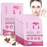 UKVOA Facial Forehead Wrinkle Patches and Smile Line Patches, Overnight Anti Aging Lifting Treatment with Hyaluronic Acid Aloe Collagen and Vitamin E for Women 36pcs