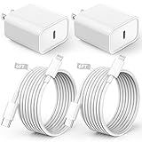 iPhone Charger Fast Charging,iPhone Fast Charger 2Pack Type C Fast Charger Block Plug Adapter 6FT USB-C to Lightning Cable Cord for iPhone14/13/13 Pro/12 Pro/12 Pro Max/11/Xs Max/XR/X/SE,iPad,AirPods