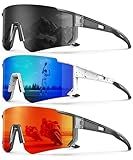 OUKEMAX Polarized Sport Sunglasses-Men-Women Running-Sunglasses: Cycling Sun Glasses UV Protection Driving Fishing 3packs