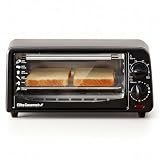 Elite Gourmet ETO236 Compact 2-Slice Toaster Oven, 15-Min Timer, Black