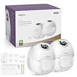 Nuliie Hands-Free Breast Pump, Wearable Breastfeeding Pump 4 Modes 9 Levels with 18/21/24MM Flange, Electric Breast Pump Portable, Replaced Pumping Accessories Included (2 Packs, White)