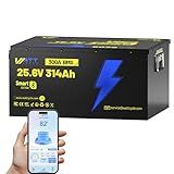 WattCycle 24V 314Ah LiFePO4 Battery, 24V Lithium Battery 300A Smart BMS, 15000+ Deep Cycle LiFePO4 Battery, Lithium RV Batteries Built-in Bluetooth, Ideal for Home Energy, RV, Marine, Solar Systems