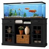 TFK 55-75 Gallon Fish Tank Stand, 75 Gallon Aquarium Stand, 1100LBS, Black