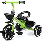 KRIDDO Tricycles Age 24 Month to 4 Years, Toddler Kids Trike for 2.5 to 5 Year Old, Gift for 2-4 Year Olds , Green