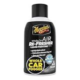 Meguiar's Whole Car Air Refresher, Car Odor Eliminator Spray Permanently Eliminates Unwanted Vehicle Odors Throughout Your Interior, Black Chrome Scent, 2 Oz Aerosol Canister