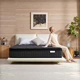 Curelia Queen Mattress, 12 Inch Hybrid Queen Size Mattress with Pocketed Springs and Comfort Foam, Pillow Top Mattress in a Box, Motion Isolation, Pressure Relief, Medium Firm Feel, CertiPUR-US