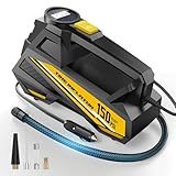 Tire Inflator Portable Air Compressor - DC 12V Air Pump for Car Tires with 150PSI LCD Digital Gauge & Emergency LED Light,Auto Tire Pump for Cars,Motorcycles,Bikes,Balls (Large)