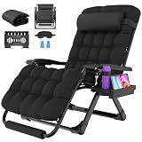Suteck Oversized Zero Gravity Chair,500LBS 33In XXL Outdoor Recliner Chairs