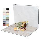 Yoocheese Photo Backdrop for Product Photography - Tabletop Photo Backdrop Kit - 10 Double-Sided Backgrounds, 20 Patterns - 1-Min Setup for Food Photography & Small Products, 16.5 x 11.7 in