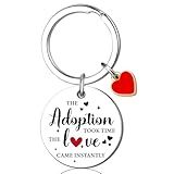OWIGIU Step Mom Mothers Day Gifts Stepdad Stepmom Adoption Day Gifts Adoption Symbol Charm Keychain Mothers Day Gift For Stepmom Bonus Mom Foster Parent Thank You Gift Step Dad Keychain