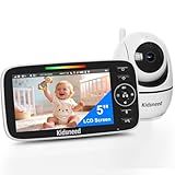 Kidsneed Baby Monitor with Camera and Audio - 5 inch 720P Video Baby Monitor, No WiFi, 48H Battery Life, Night Vision, Two Way Talk, Remote Pan Tilt Zoom, Thermal Monitor，1000 ft Range （530）