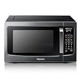 TOSHIBA ML-EM45PIT(BS) Countertop Microwave Oven with Inverter Technology, Kitchen Essentials, Smart Sensor, Auto Defrost, 1.6 Cu.ft, 13.6" Removable Turntable, 33lb.&1250W, Black Stainless Steel