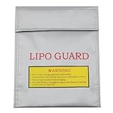 Zangc Lithium Battery Explosion-Proof Bag High Temperature Storage Protective Bag Safe Flame Retardant Multi-Functional fire Protection Bag 18 * 23cm Silver -1pcs